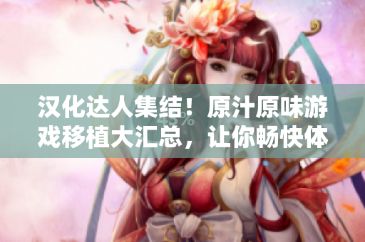 汉化达人集结！原汁原味游戏移植大汇总，让你畅快体验经典！