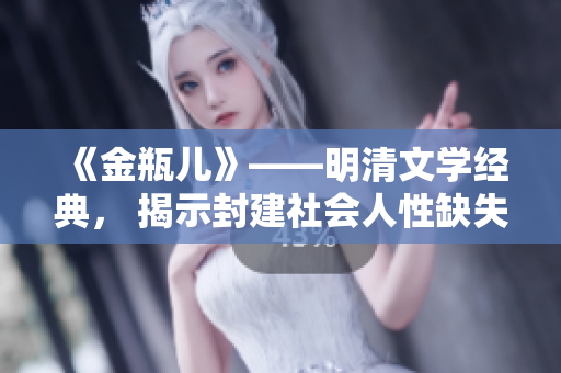 《金瓶儿》——明清文学经典， 揭示封建社会人性缺失 的小说