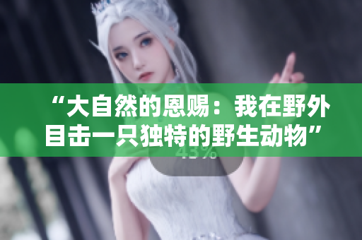“大自然的恩赐：我在野外目击一只独特的野生动物”