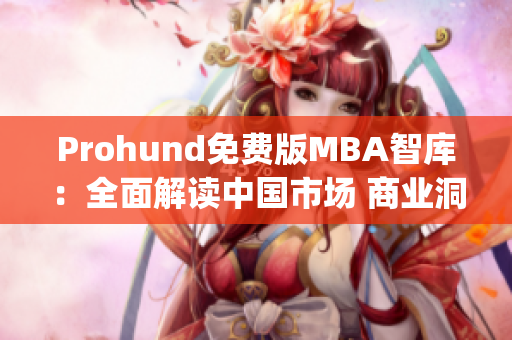 Prohund免费版MBA智库：全面解读中国市场 商业洞察与管理策略(1)