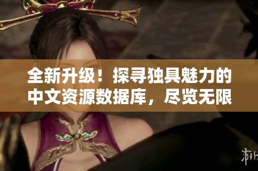 全新升级！探寻独具魅力的中文资源数据库，尽览无限可能