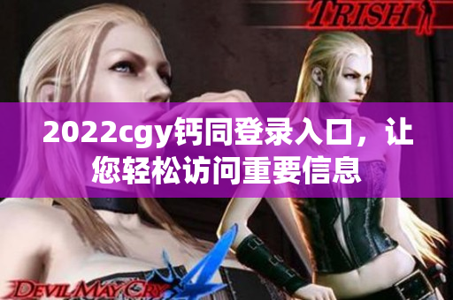 2022cgy钙同登录入口，让您轻松访问重要信息