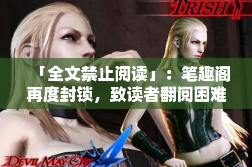 「全文禁止阅读」：笔趣阁再度封锁，致读者翻阅困难