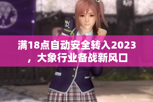 满18点自动安全转入2023，大象行业备战新风口