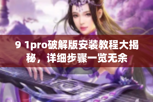 9 1pro破解版安装教程大揭秘，详细步骤一览无余