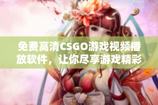 免费高清CSGO游戏视频播放软件，让你尽享游戏精彩细节