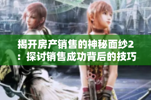 揭开房产销售的神秘面纱2：探讨销售成功背后的技巧和策略