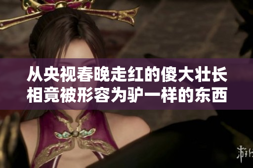 从央视春晚走红的傻大壮长相竟被形容为驴一样的东西，网友热议引起争议。