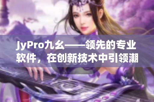JyPro九幺——领先的专业软件，在创新技术中引领潮流