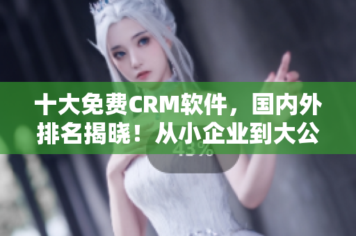 十大免费CRM软件，国内外排名揭晓！从小企业到大公司，都适用！
