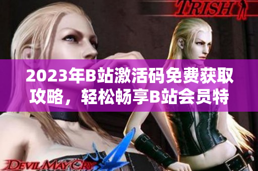 2023年B站激活码免费获取攻略，轻松畅享B站会员特权