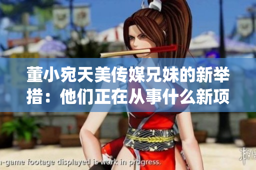 董小宛天美传媒兄妹的新举措：他们正在从事什么新项目？(1)