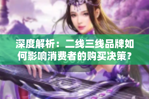 深度解析：二线三线品牌如何影响消费者的购买决策？