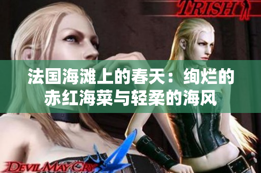 法国海滩上的春天：绚烂的赤红海菜与轻柔的海风