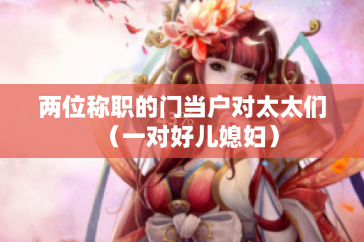 两位称职的门当户对太太们（一对好儿媳妇）